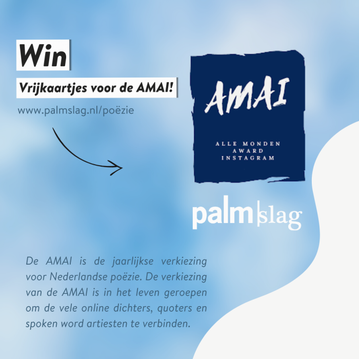 Palmslag verloot toegangskaarten voor de AVOND van AMAI! 